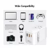 LOGILINK PA0357 Carregador de viagem USB-A/C, 70 W GaN, 4 portas, 2x USB-A (QC), 2x USB-C (PD), slim, branco