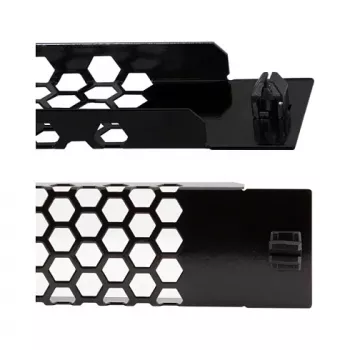 LogiLink PN110B Painel de rack ventilado 19 polegadas 1U preto RAL 9005