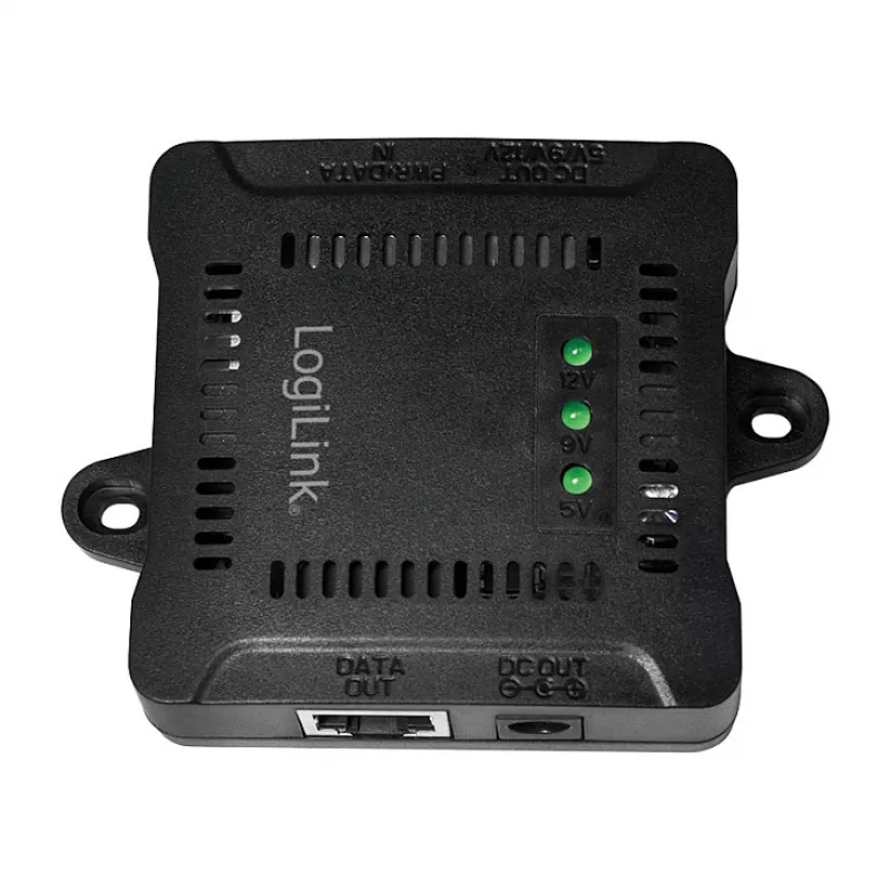 LogiLink POE005 Splitter PoE, 1 porta Gigabit, 24W máx, saída DC 5/9/12V
