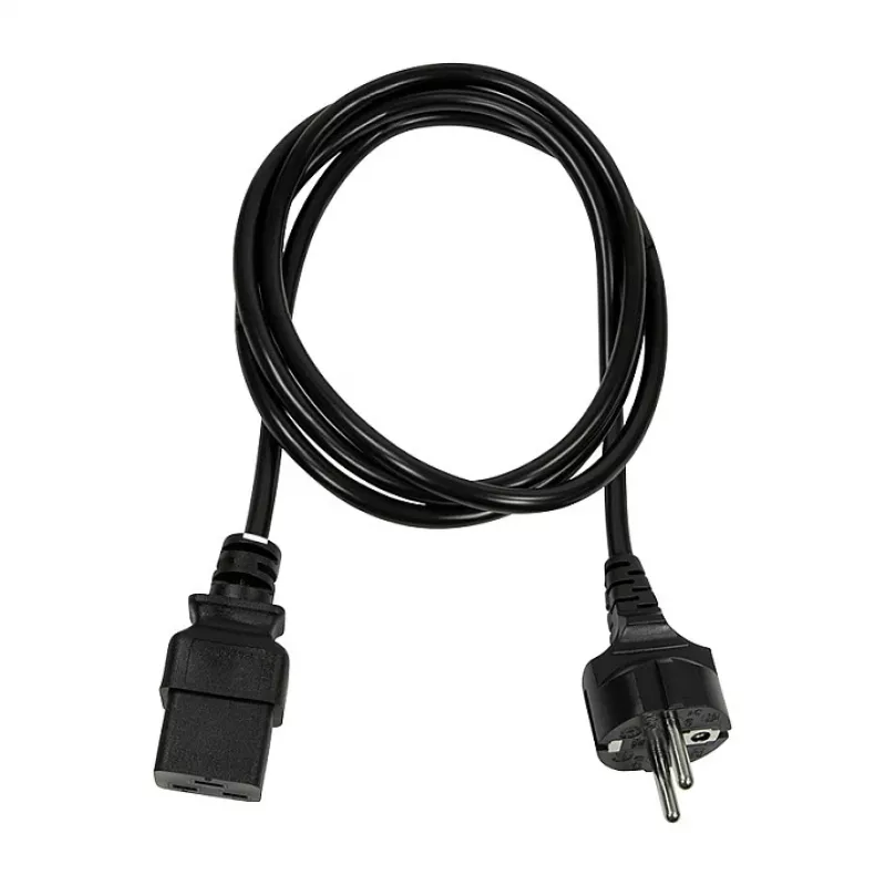 Logilink Cabo de alimentação, CEE 7/7 para IEC C19, preto, 3 m