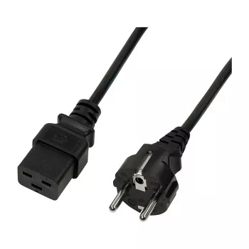 Logilink Cabo de alimentação, CEE 7/7 para IEC C19, preto, 3 m