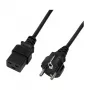Logilink Cabo de alimentação, CEE 7/7 para IEC C19, preto, 3 m