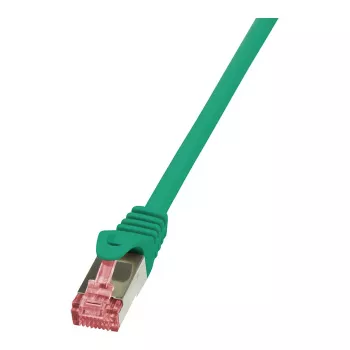 Cabo Patch LogiLink PrimeLine CAT 6 S/FTP, 0,25 m, verde, LSZH, snagless, 10 Gbit/s