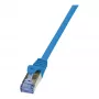 Cabo de rede LogiLink PrimeLine Cat.6A S/FTP, 0,25 m, azul