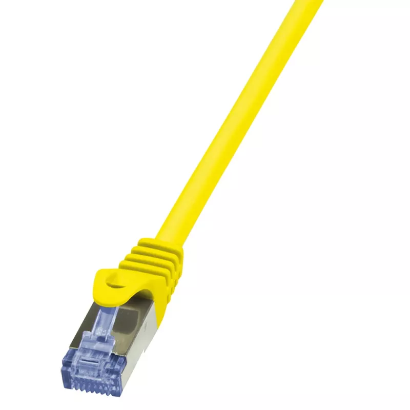 LogiLink PrimeLine cabo de rede Cat.6A S/FTP, 0,25 m, amarelo