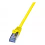 LogiLink PrimeLine cabo de rede Cat.6A S/FTP, 0,25 m, amarelo