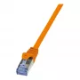 Cabo Patch LogiLink PrimeLine Cat.6A S/FTP, RJ45, 0,5 m, Laranja, LSZH, 10 Gbit/s