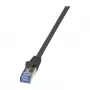 Cabo de patch LogiLink PrimeLine Cat.7 RJ-45 (M) - 0,25 m Preto