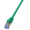 LogiLink PrimeLine cabo de rede Cat6a 10G S/FTP PIMF RJ45 0,5 m verde LSZH (CQ3025S)