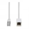 LogiLink Professional Cabo de extensão patch CAT 6a S/FTP, ficha RJ-45 para fêmea, 1 m, branco, LSZH, snagless