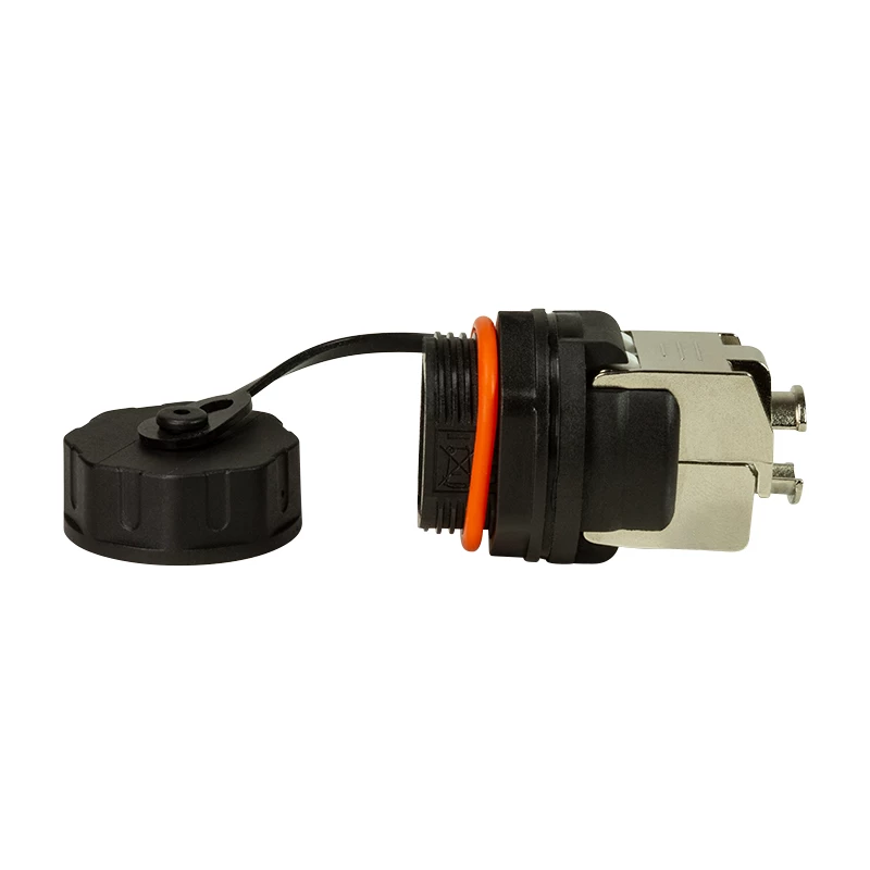 LogiLink Professional Cat.6A STP Keystone Jack RJ45, IP68 Industrial Outdoor, sem ferramentas, zamac, preto