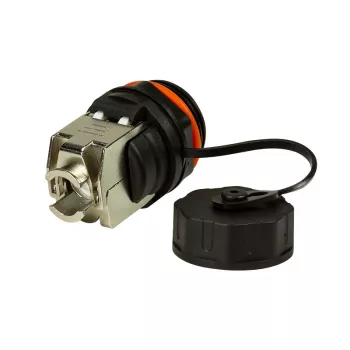 LogiLink Professional Cat.6A STP Keystone Jack RJ45, IP68 Industrial Outdoor, sem ferramentas, zamac, preto