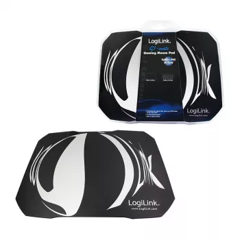 LogiLink Q1 Mate tapete de rato gaming XL – microtecido, base de borracha antiderrapante, bordas costuradas, tapete de secretária preto