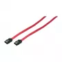 LogiLink Cabo de dados SATA III com conectores de bloqueio, 6 Gbps, vermelho, 0,9 m