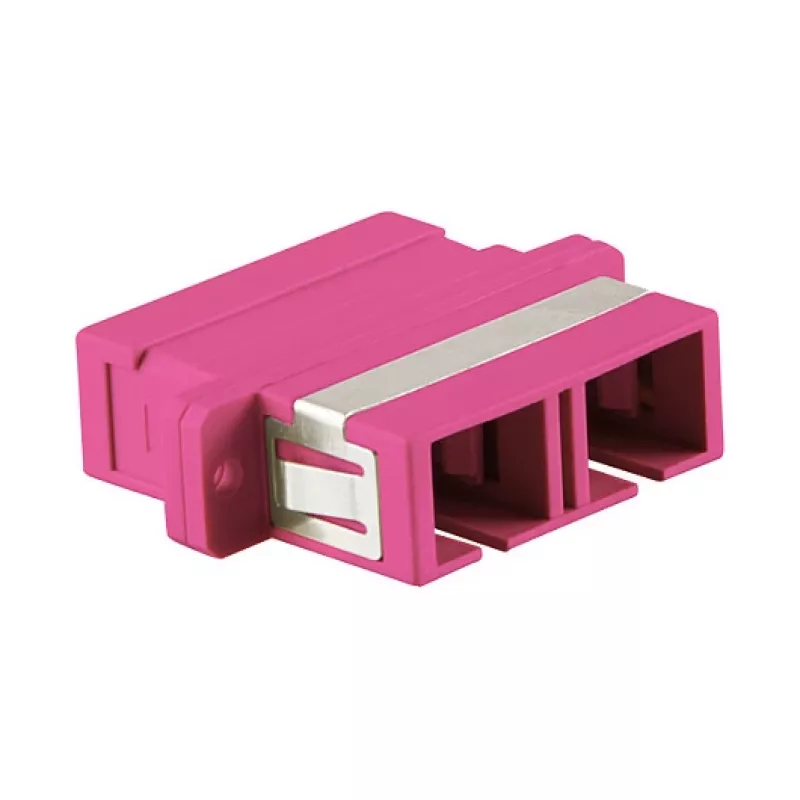 Adaptador de fibra ótica LogiLink SC Duplex OM4 Multimodo com flange, violeta