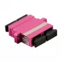 Adaptador de fibra ótica LogiLink SC Duplex OM4 Multimodo com flange, violeta