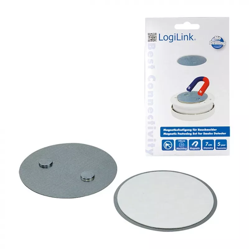 LogiLink SC0005 Conjunto de fixação magnética para detetor de fumo