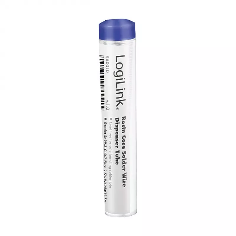 LogiLink fio de solda, sem chumbo, Sn99.3Cu0.7, 1 mm, 12,5 g caixa distribuidora