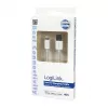Logilink UA0199 cabo Lightning, certificado MFI, USB-A para Lightning 8 pinos, branco, 1m (carregamento rápido e sincronização)