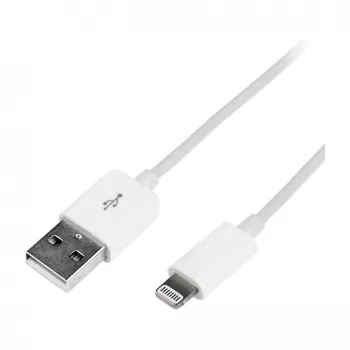 Logilink UA0199 cabo Lightning, certificado MFI, USB-A para Lightning 8 pinos, branco, 1m (carregamento rápido e sincronização)