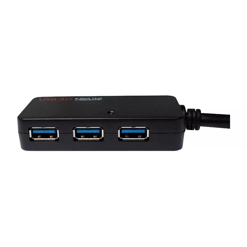 Cabo de extensão ativo USB 3.0 LOGILINK UA0262, USB-A macho para 4x USB-A fêmea, 10m, preto