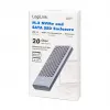 LogiLink UA0435 caixa para SSD USB 3.2 Gen 2x2, M.2 NVMe/SATA, USB-C, 20 Gbps, cinzento