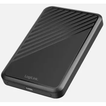 LogiLink UA0458 Caixa externa para HDD/SSD SATA de 2,5 polegadas, USB 3.2 Gen 1 (5 Gbps), sem parafusos, preto