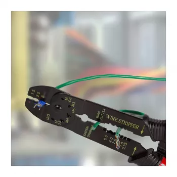 Alicate de cravar universal LOGILINK para terminais isolados com conjunto de terminais