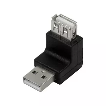 Adaptador angular USB 2.0 LogiLink 270° A/M para A/F, 480 Mbps, preto