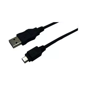 Cabo LogiLink USB 2.0, ficha USB-A para ficha Mini-USB, preto, 3 m
