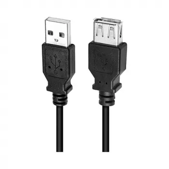 Cabo de extensão LogiLink CU0011B USB 2.0, ficha USB-A para conector fêmea USB-A, preto, 3 m