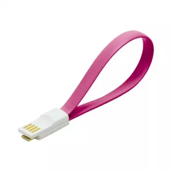 LogiLink cabo magnético de carregamento e dados USB 2.0 - USB-A para Micro USB-B - 1 m - rosa