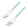 LogiLink Cabo USB 2.0 Type-C, A/M para C/M, 480 Mbit/s, 60 W, nylon, verde, 0,5 m