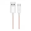 Cabo LogiLink USB 2.0 Type-C, A/M para C/M, 480 Mbps, 60W, nylon, rosa, 0,5 m