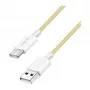 Cabo LogiLink USB 2.0 Type-C, A/M para C/M, 480 Mbps, 60W, nylon, amarelo, 0,5 m