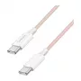 Cabo LogiLink USB 2.0 Type-C para Type-C, 1m, 60W Power Delivery, nylon entrelaçado, rosa