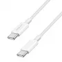 LogiLink CU0340 cabo USB 2.0 de USB-C para USB-C, nylon, 60W, Branco, 0,5 m