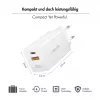 Carregador Logilink USB-A/C 65 W GaN, 1x USB-A (QC), 1x USB-C (PD), branco
