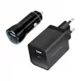 Logilink Kit de carregamento USB-A/C, 15 W, 1x USB-A, 1x USB-C, preto