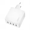 Logilink Carregador USB-A, 24 W, 4 portas, 4x USB-A, branco