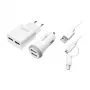 Logilink Conjunto de Carregador USB-A, 10,5 W / 10 W, 2 Portas, 2x USB-A, Branco