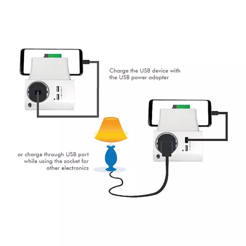 LogiLink Carregador de parede USB-A 10,5 W, 2 portas, com estação de carregamento, branco