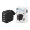 LogiLink Carregador de parede USB-A, 24W, 4 portas, 4x USB-A, preto