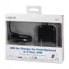 Logilink Carregador de automóvel USB, 2+2 portas, 24 W, preto