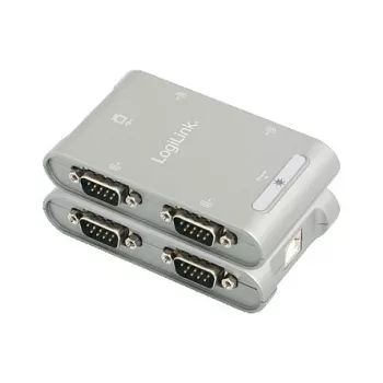 Logilink Adaptador de USB 2.0 para série de 4 portas, RS-232 (AU0032)