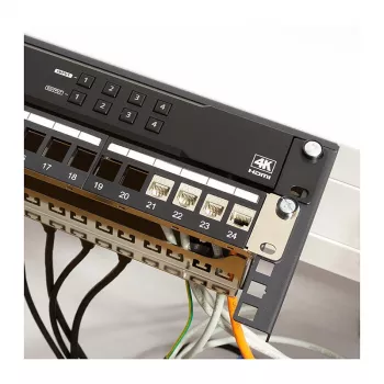 Bastidor Logilink WB0011 19 polegadas 1U para montagem sob a secretária ou na parede, preto