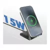Suporte de carregamento rápido sem fios Logilink 15 W, bobina dupla, preto