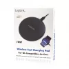 Carregador de mesa sem fios LogiLink 10 W Qi, base de carregamento preta