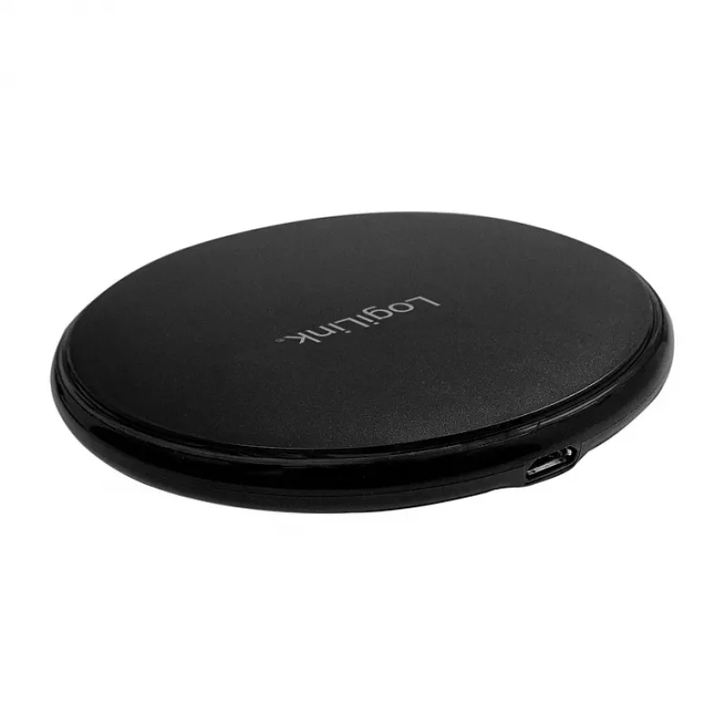 Carregador de mesa sem fios LogiLink 10 W Qi, base de carregamento preta
