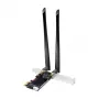 LogiLink WL0248 placa PCI-Express Wi-Fi 6E AX5400 Tri-Band com Bluetooth 5.2, 2,4/5/6 GHz, 2 antenas removíveis de 5 dBi, Intel AX210, WPA3, Windows 10/11 e Linux